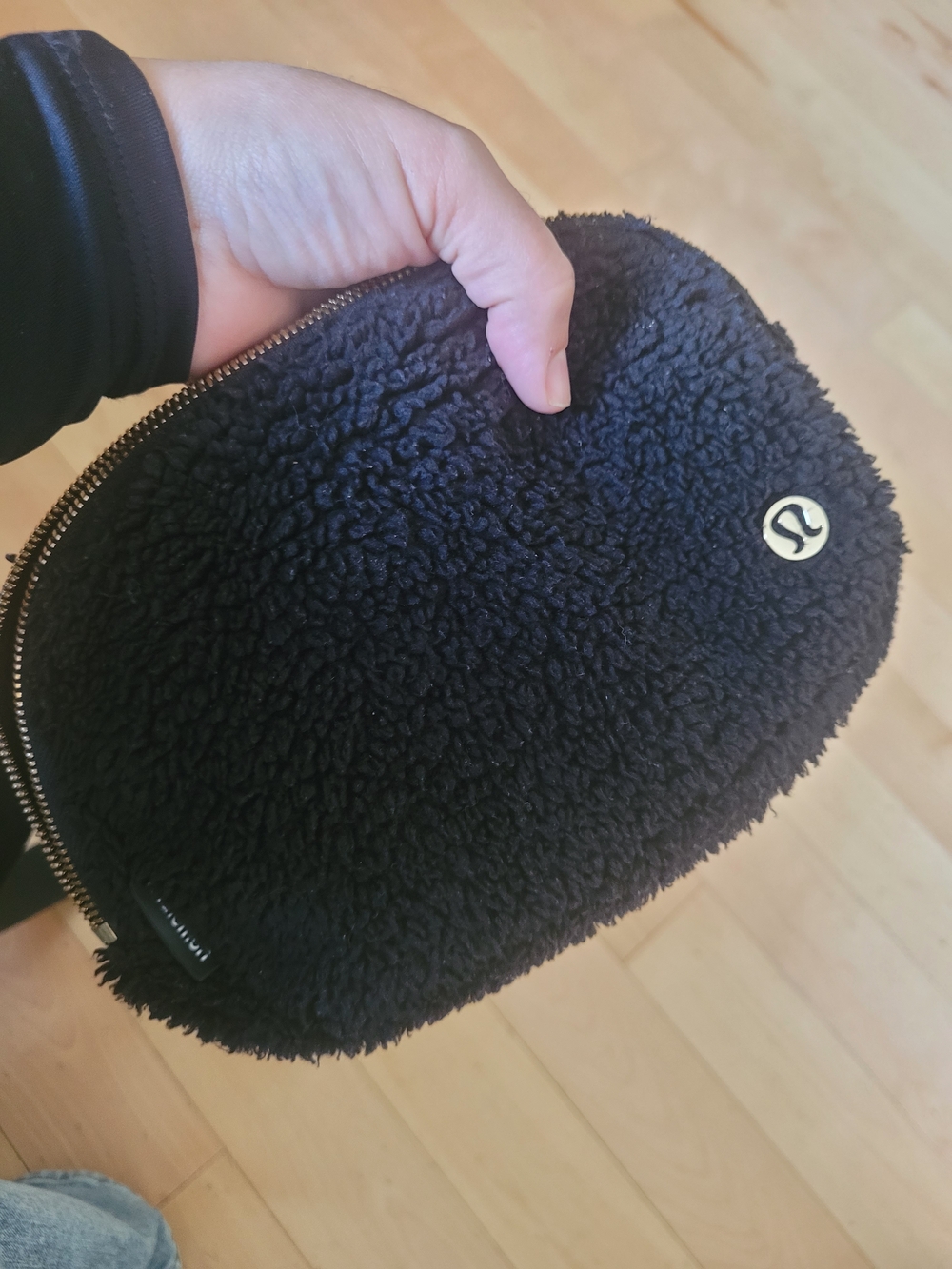Lululemon Black Sherpa Card & Key Pouch